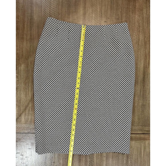 Jones Studio Separates Women’s 6 Black White Geometric Print Pencil Skirt Lined - Picture 8 of 12